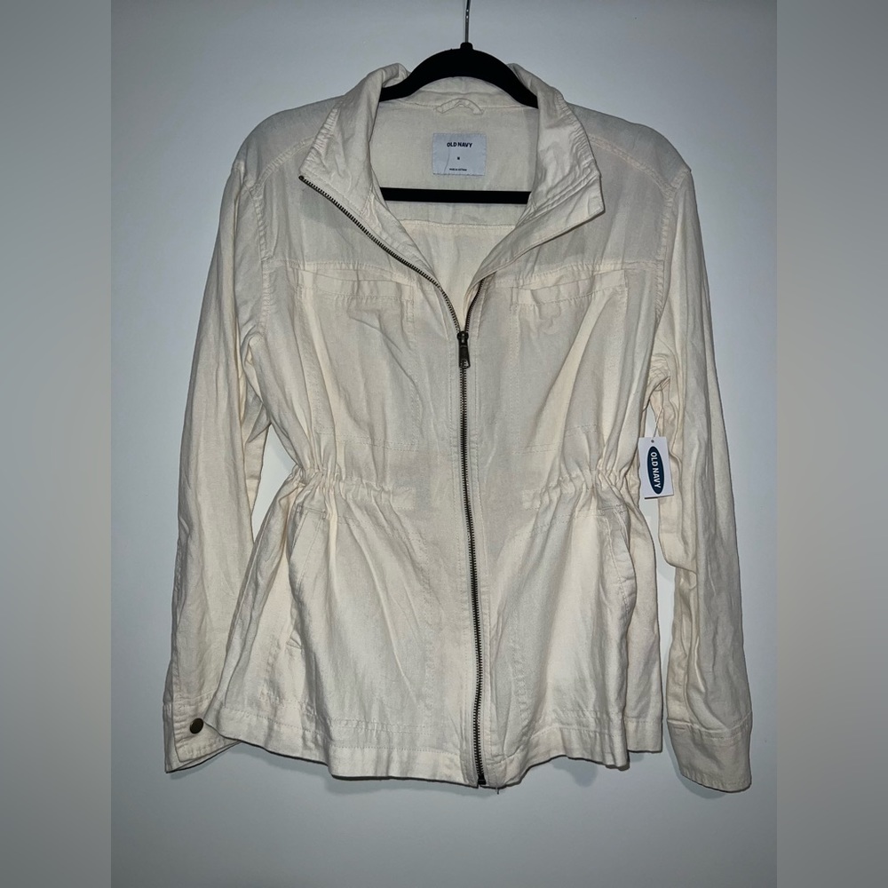 NWT Old Navy Cream Linen Jacket